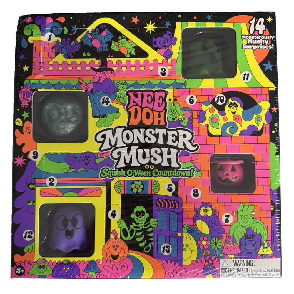 Nee Doh Monster Mush Squish-O-Ween 14 Countdown BRAND NEW HALLOWEEN COUNTDOWN!